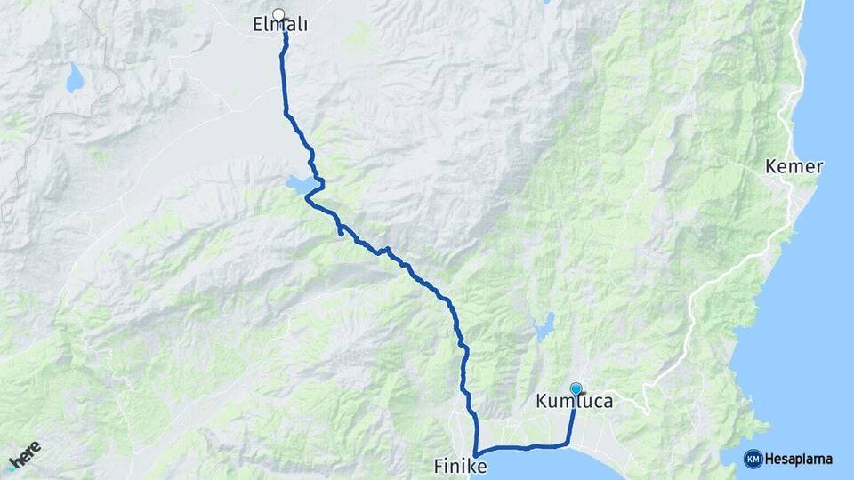 Antalya Kumluca Elmalı Arası Kaç Km - Yol Haritası