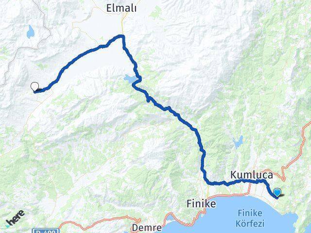 Mavikent Gömbe Arası Kaç Km - Yol Tarifi