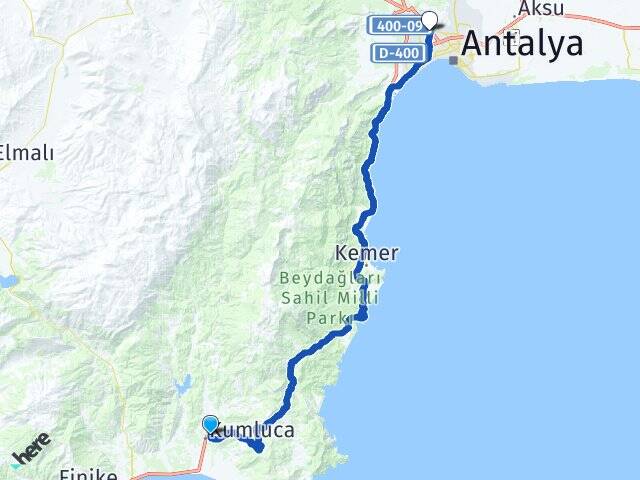 Narenciye Antalya Otogarı Arası Kaç Km - Yol Tarifi