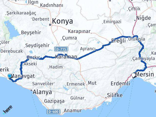 A. Pazarcı Mersin Arası Kaç Km - Yol Tarifi