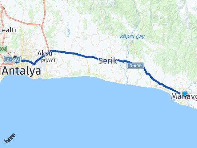 Bahçelievler Antalya Otogarı Arası Kaç Km - Yol Tarifi