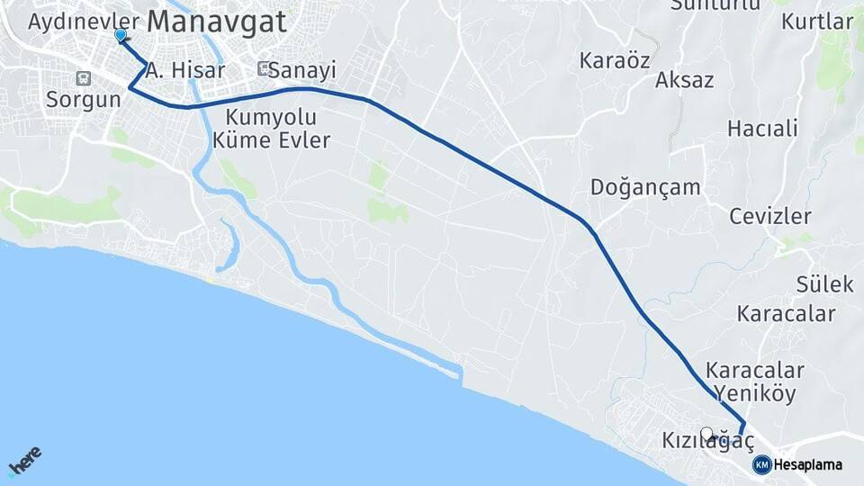 Bahçelievler Kızılağaç Arası Kaç Km - Yol Tarifi