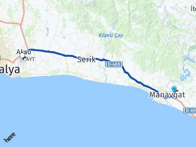 Çeltikçi Antalya Havalimanı Arası Kaç Km - Yol Tarifi