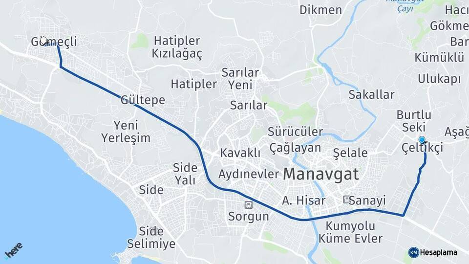 Çeltikçi Ilıca Arası Kaç Km - Yol Tarifi