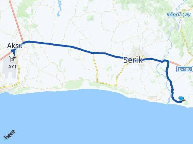 Denizkent Antalya Havalimanı Arası Kaç Km - Yol Tarifi
