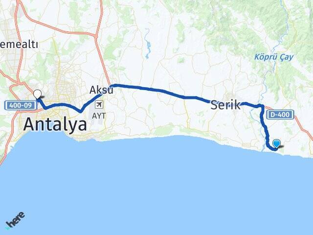 Denizkent Antalya Otogarı Arası Kaç Km - Yol Tarifi