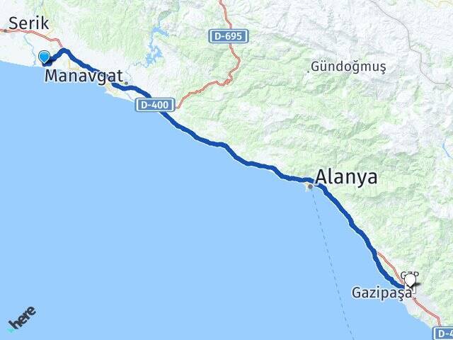 Denizkent Gazipaşa Alanya Havalimanı Arası Kaç Km - Yol Tarifi