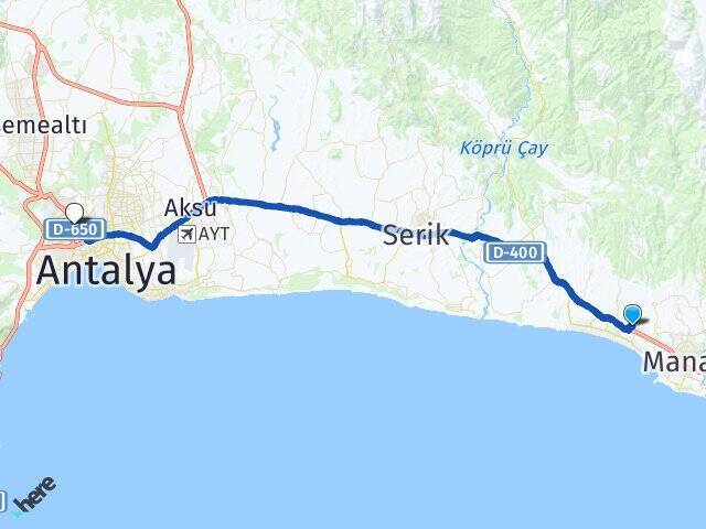 Ilıca Antalya Otogarı Arası Kaç Km - Yol Tarifi