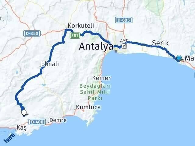 Side Kasaba Arası Kaç Km - Yol Tarifi