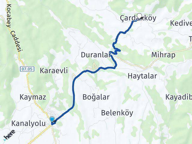 Antalya Manavgat Taşağıl Çardakköy Manavgat Arası Kaç Km - Yol Haritası