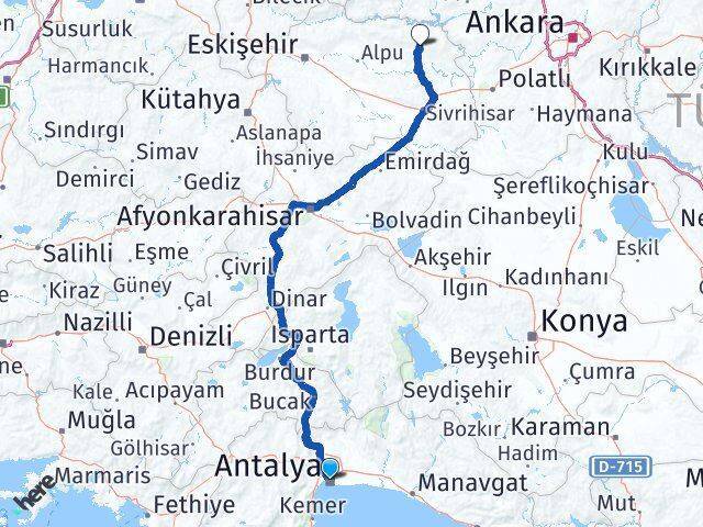 Antalya Mihalıççık Arası Kaç Km - Yol Tarifi