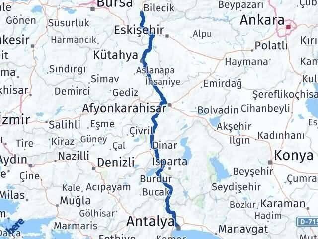 Muratpaşa Bilecik Arası Kaç Km - Yol Tarifi