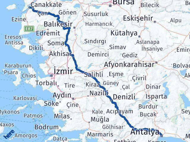 Muratpaşa Çanakkale Arası Kaç Km - Yol Tarifi