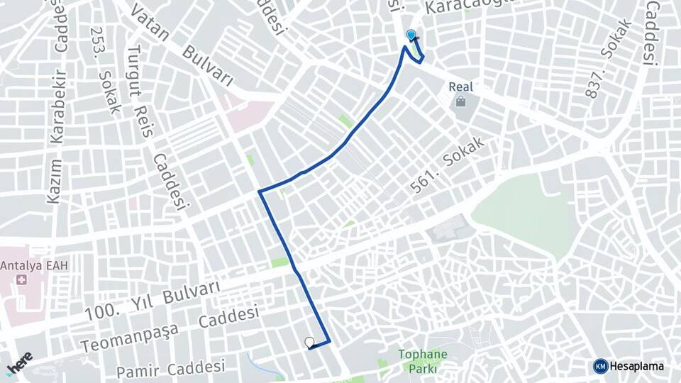 Antalya Muratpaşa Deniz Muratpaşa Arası Kaç Km - Yol Haritası