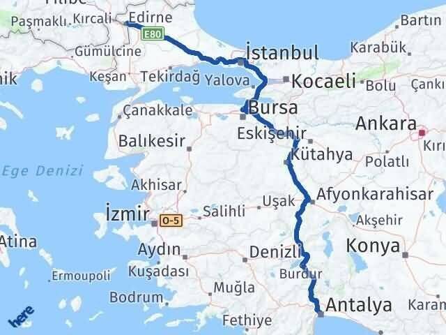 Muratpaşa Edirne Arası Kaç Km - Yol Tarifi