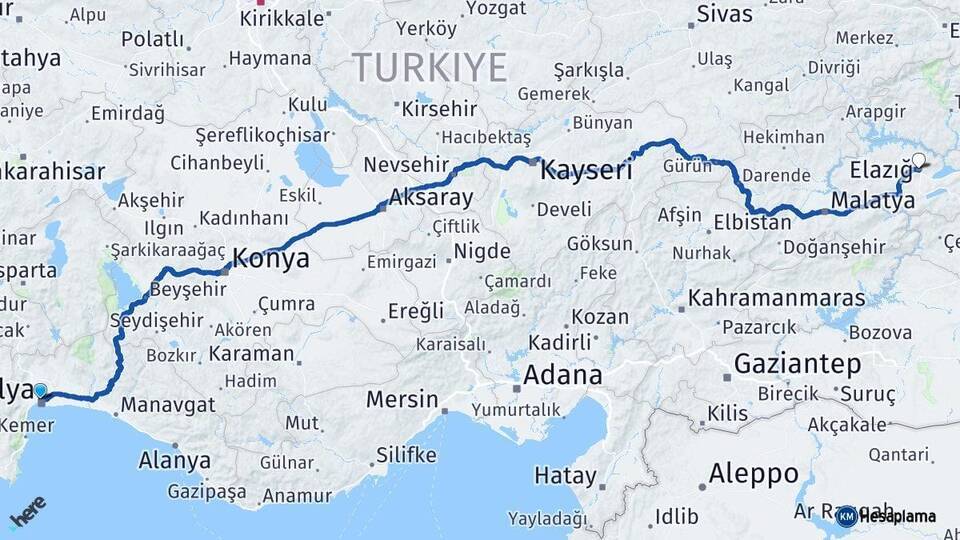 Muratpaşa Elazığ Arası Kaç Km - Yol Tarifi