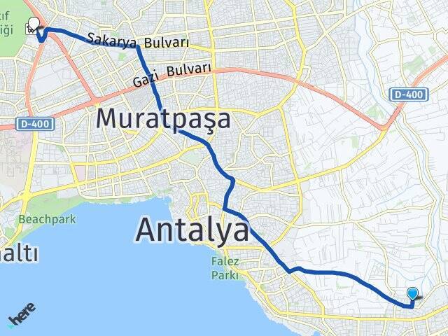 Güzeloluk Antalya Otogarı Arası Kaç Km - Yol Tarifi