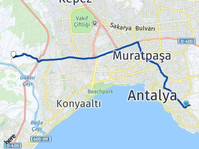 Kırcami Kepez Arası Kaç Km - Yol Tarifi