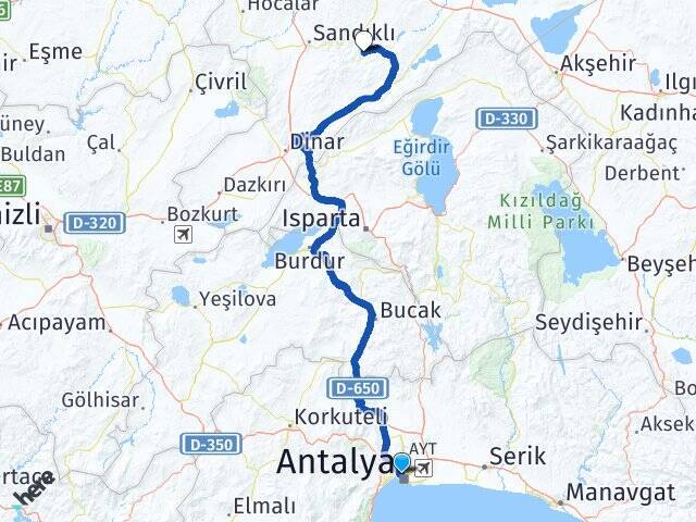 Kışla Şuhut Arası Kaç Km - Yol Tarifi