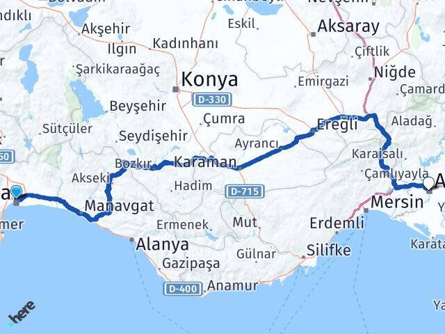 Kızılarık Adana Arası Kaç Km - Yol Tarifi