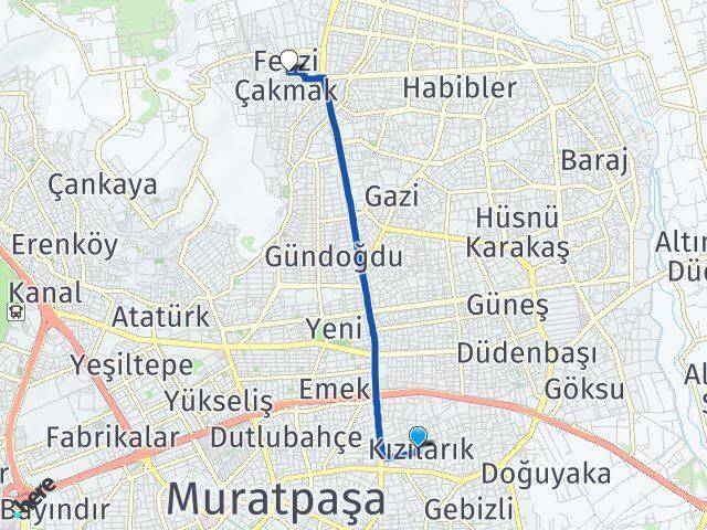 Kızılarık Fevzi Çakmak Arası Kaç Km - Yol Tarifi
