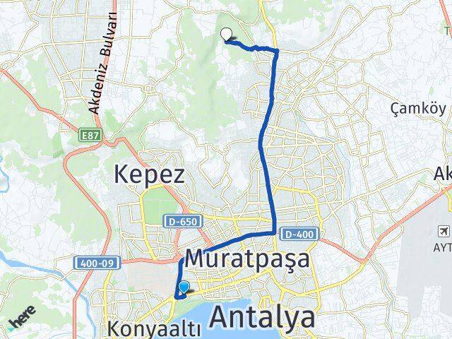 Meltem Varsak Karşıyaka Arası Kaç Km - Yol Tarifi