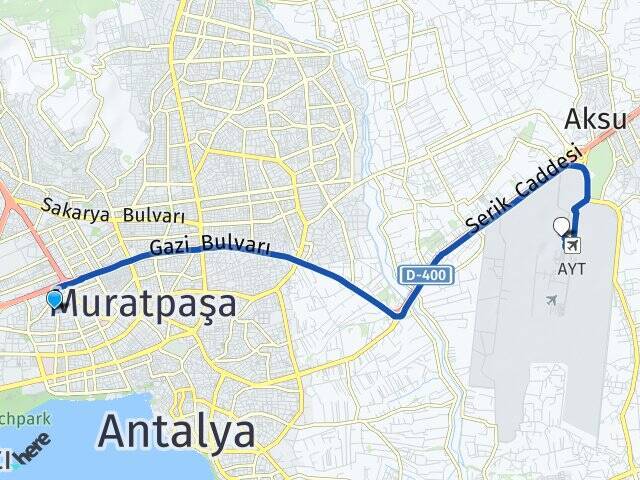 Soğuksu Antalya Havalimanı Arası Kaç Km - Yol Tarifi