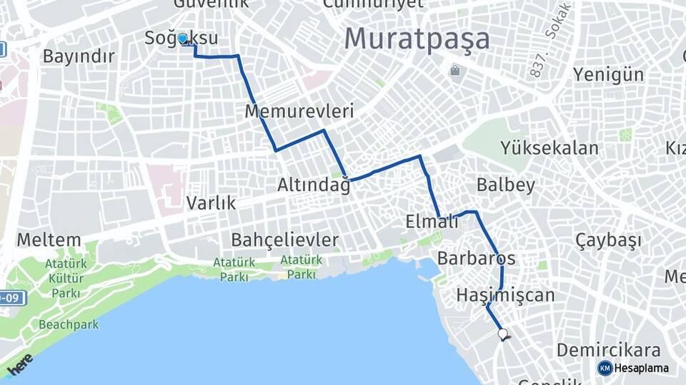 Soğuksu Antalya Arası Kaç Km - Yol Tarifi