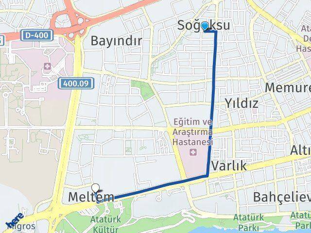 Soğuksu Meltem Arası Kaç Km - Yol Tarifi