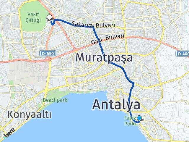 Yeşilbahçe Antalya Otogarı Arası Kaç Km - Yol Tarifi