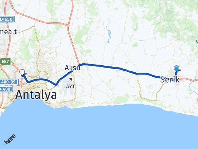Belpınar Antalya Otogarı Arası Kaç Km - Yol Tarifi