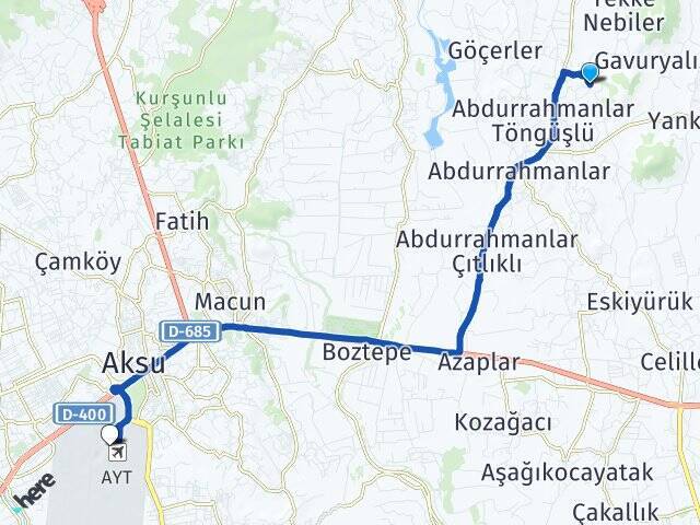 Tekke Antalya Havalimanı Arası Kaç Km - Yol Tarifi