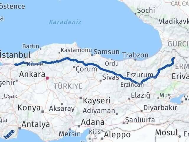 Ardahan Arifiye Sakarya Arası Kaç Km - Yol Haritası