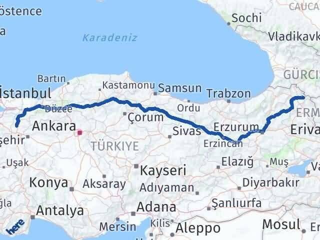 Ardahan Çıldır Bilecik Arası Kaç Km - Yol Haritası