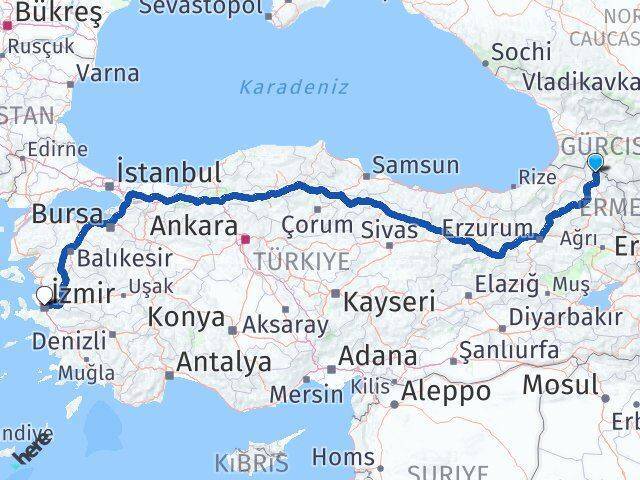 Damal İzmir Arası Kaç Km - Yol Tarifi