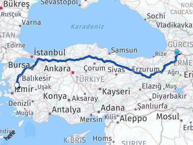 Ardahan Saruhanlı Manisa Arası Kaç Km - Yol Haritası