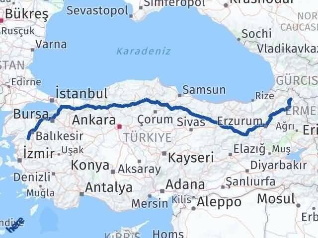 Ardahan Savaştepe Balıkesir Arası Kaç Km - Yol Haritası