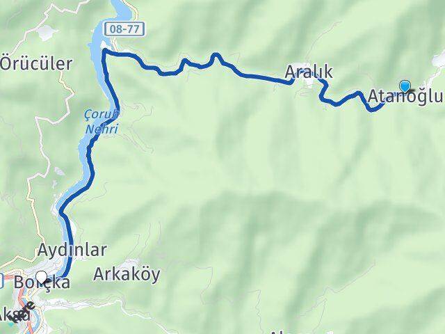 Atanoğlu Borçka Arası Kaç Km - Yol Tarifi