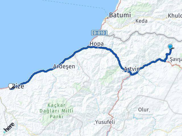 Çoraklı Rize Arası Kaç Km - Yol Tarifi