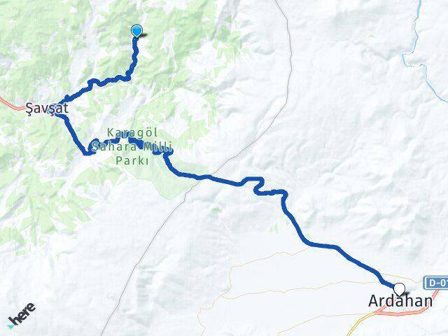 Veliköy Ardahan Arası Kaç Km - Yol Tarifi