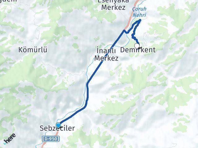 Sebzeciler Demirkent Arası Kaç Km - Yol Tarifi