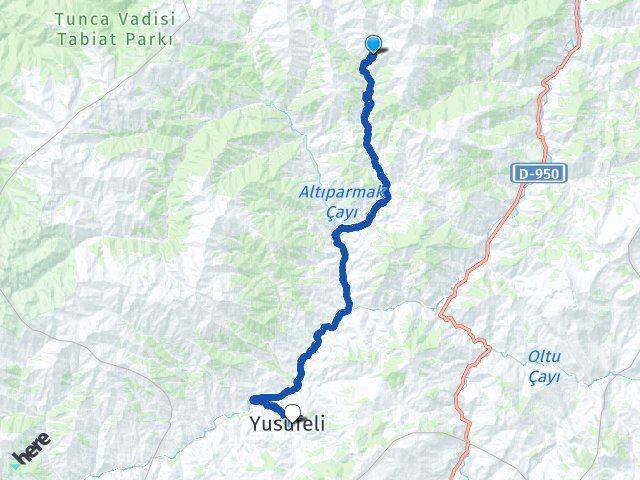 Serinsu Yusufeli Arası Kaç Km - Yol Tarifi