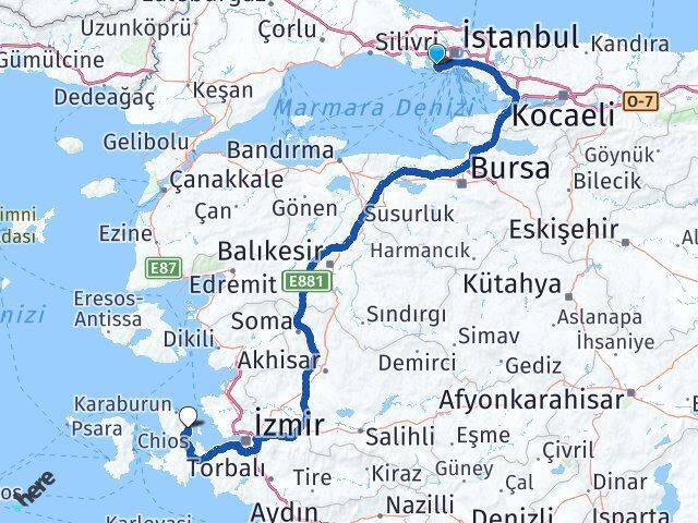 Atatürk Havalimanı Mordoğan Arası Kaç Km - Yol Tarifi