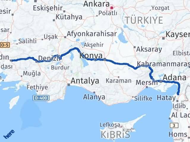 Aydın Belen Hatay Arası Kaç Km - Yol Haritası