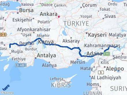 Aydın Bozdoğan Adıyaman Arası Kaç Km - Yol Haritası