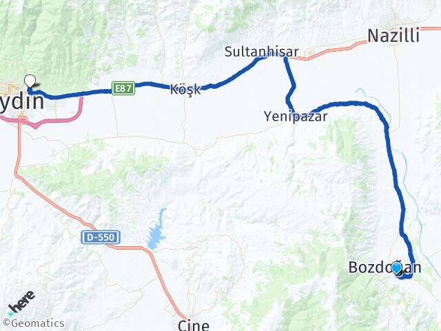 Eymir Adnan Menderes Üniversitesi Arası Kaç Km - Yol Tarifi