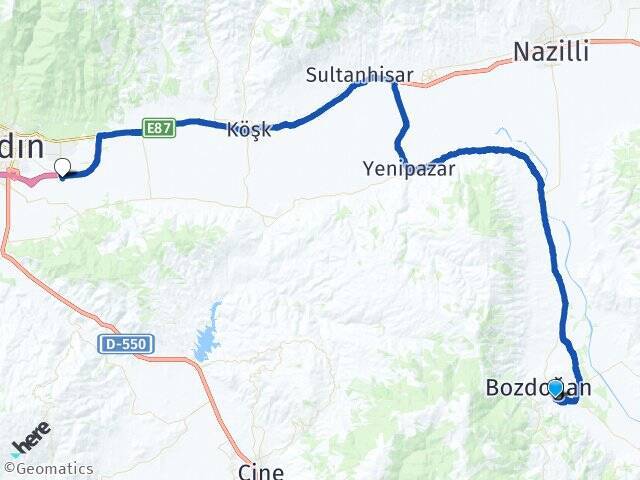 Eymir Aydın Çıldır Havalimanı Arası Kaç Km - Yol Tarifi