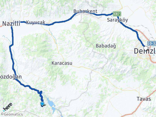 Kızıltepe Denizli Arası Kaç Km - Yol Tarifi