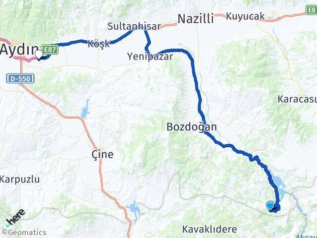 Körteke Aydın Çıldır Havalimanı Arası Kaç Km - Yol Tarifi