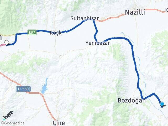 Koyuncular Aydın Çıldır Havalimanı Arası Kaç Km - Yol Tarifi